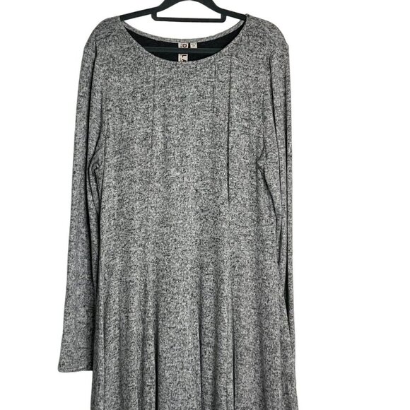 Dolan Left Coast Piper Flare Dress Heather Gray Long Sleeve Size XL‎ - Picture 4 of 12